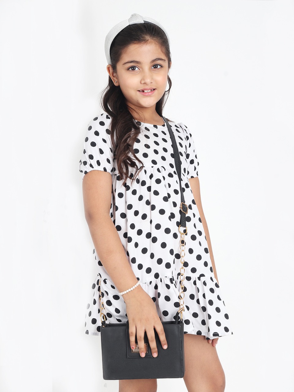 Girls Polka Dot Dress (4)